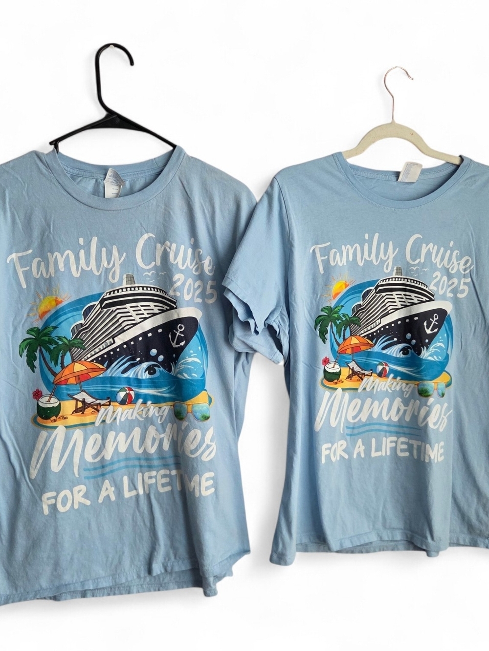 Port & Company XXL & L Tropical Coastal Family Cruise 2025 Matching T-Shirt Set